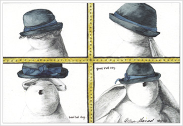 Bad Hat - Good Hat Day, giclee print 