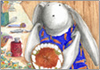 Mimi cooking Thanksgiving, giclee print